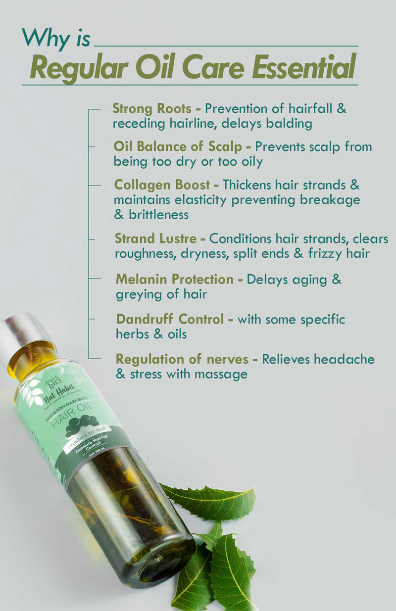 <strong>Crushed Tri-Leaf Rosemary Monsoon Hair Oil</strong> <br><i>Absolute Hairfall Control</i>