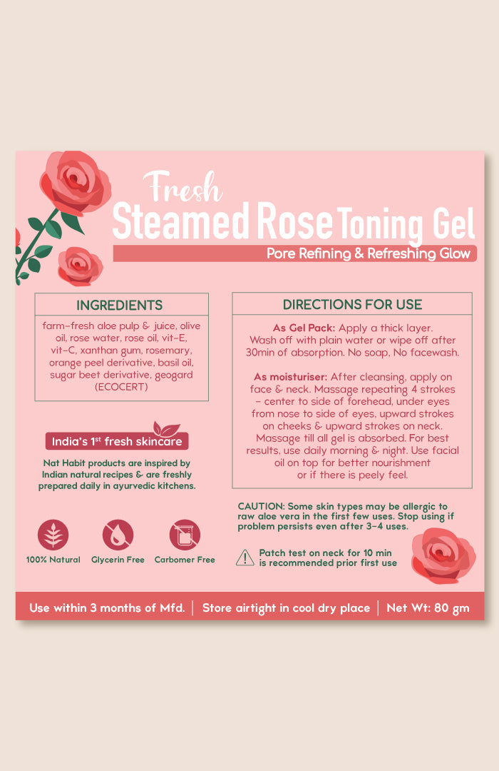 <strong>Fresh Steamed Rose Toning Gel </strong><br><i>Pore Refining & Refreshing Glow</i>