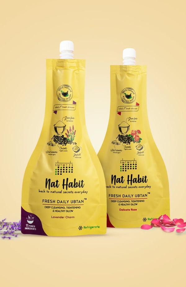 Lavender Charm Daily Ubtan + Delicate Rose Daily Ubtan - Nat Habit