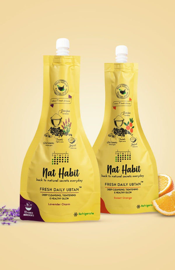 Lavender Charm Daily Ubtan + Sweet Orange - Nat Habit