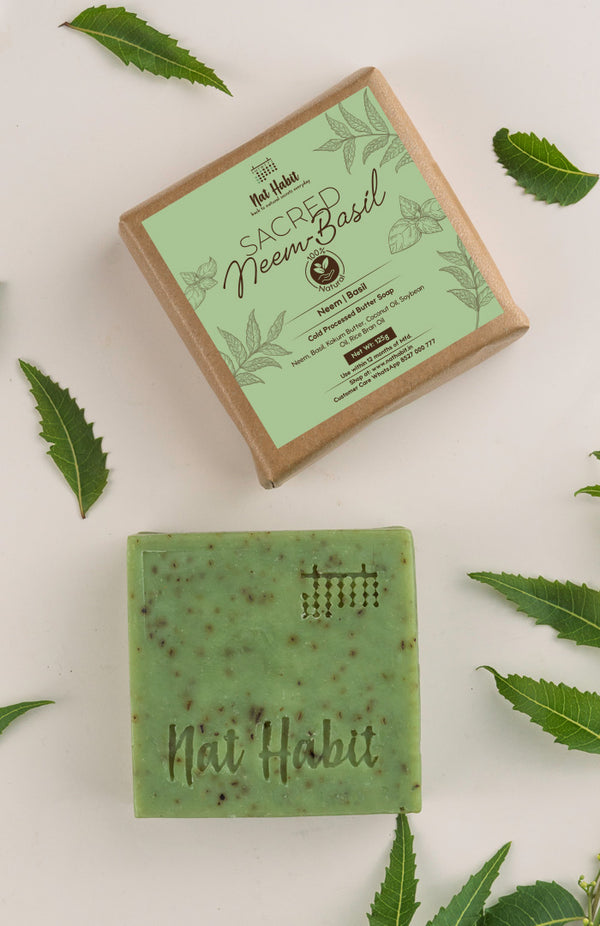 <strong>Cold Processed Sacred Neem-Basil Soap 125g</strong>