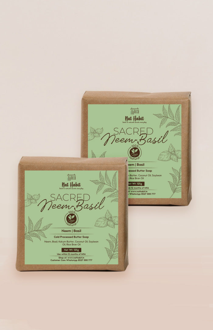 <strong>Cold Processed Sacred Neem-Basil Soap 125g</strong>