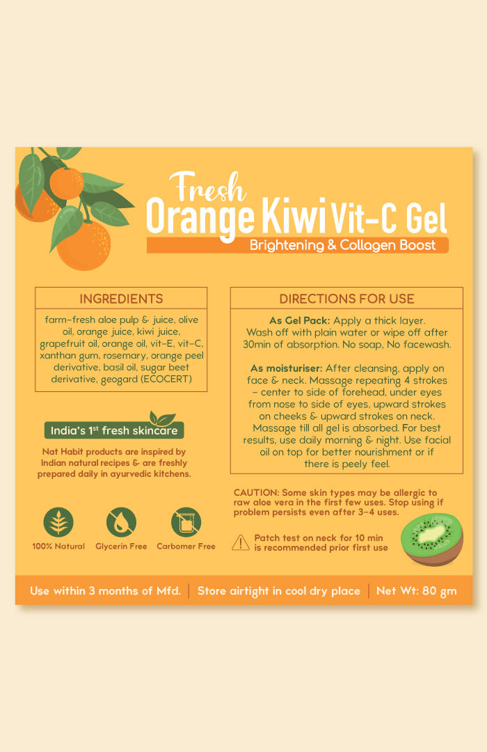 <strong>Fresh Orange Kiwi Vit-C Gel </strong><br><i>Brightening & Collagen Boost</i>