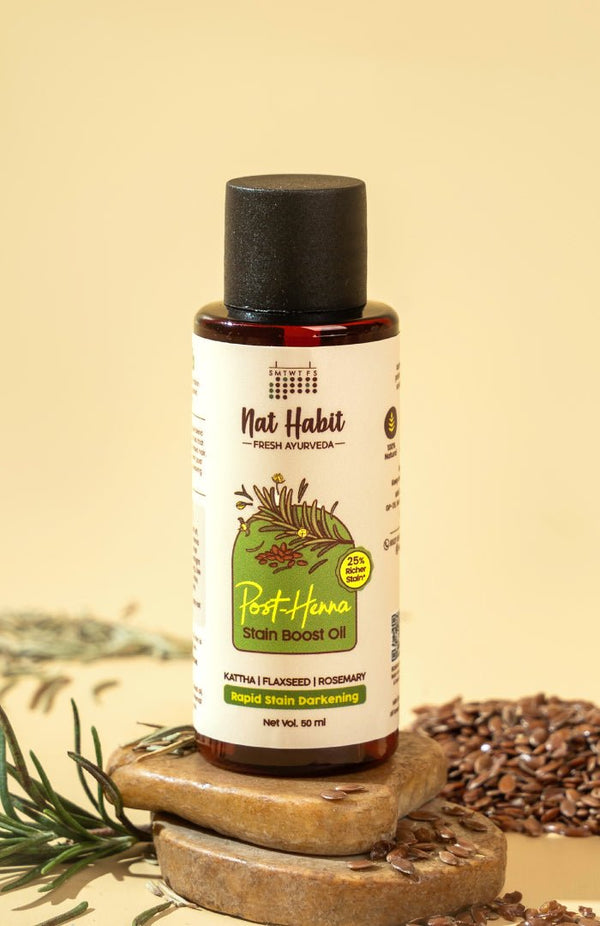 Post Henna Stain Bootl Oil | Rapid Stain Darkerning - Nat Habit