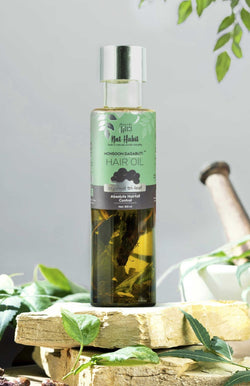 <strong>Crushed Tri - Leaf Rosemary Monsoon Hair Oil</strong> <br><i>Absolute Hairfall Control</i> - Nat Habit