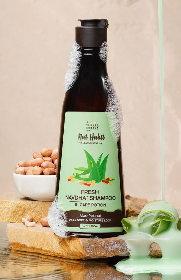 <strong>Fresh Aloe Peanut Navdha Shampoo</strong> <br><i></i> - Nat Habit