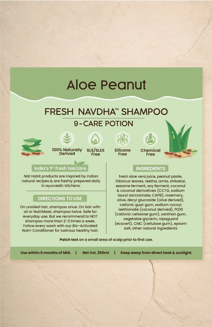 <strong>Fresh Aloe Peanut Navdha Shampoo</strong> <br><i></i> - Nat Habit