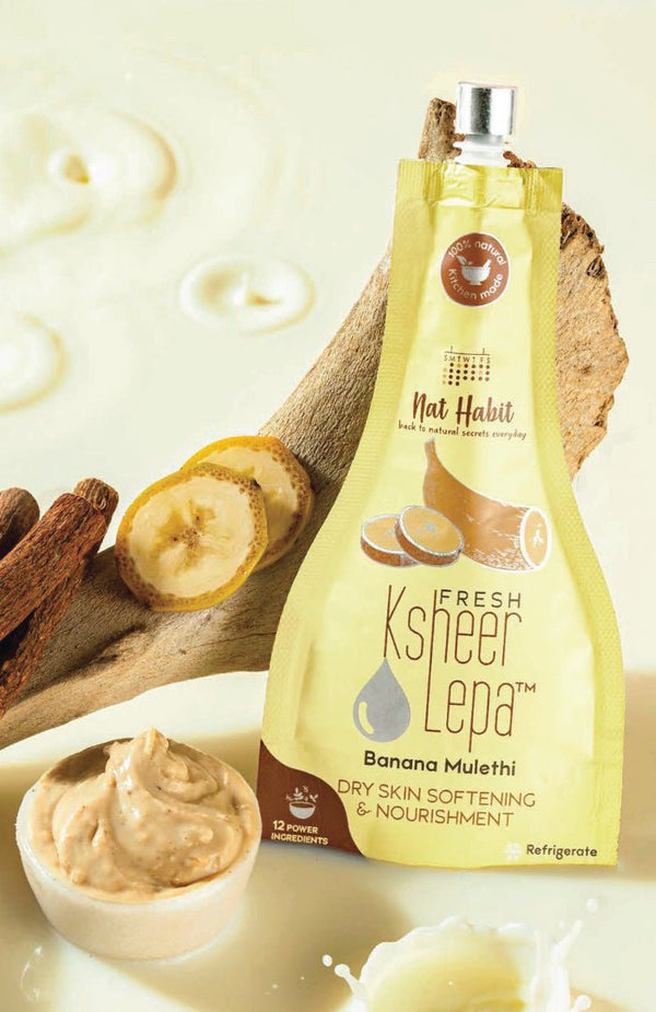 <strong>Fresh Banana Mulethi Lepa</strong> <br><i>Dry Skin Softening & Nourishment</i> - Nat Habit