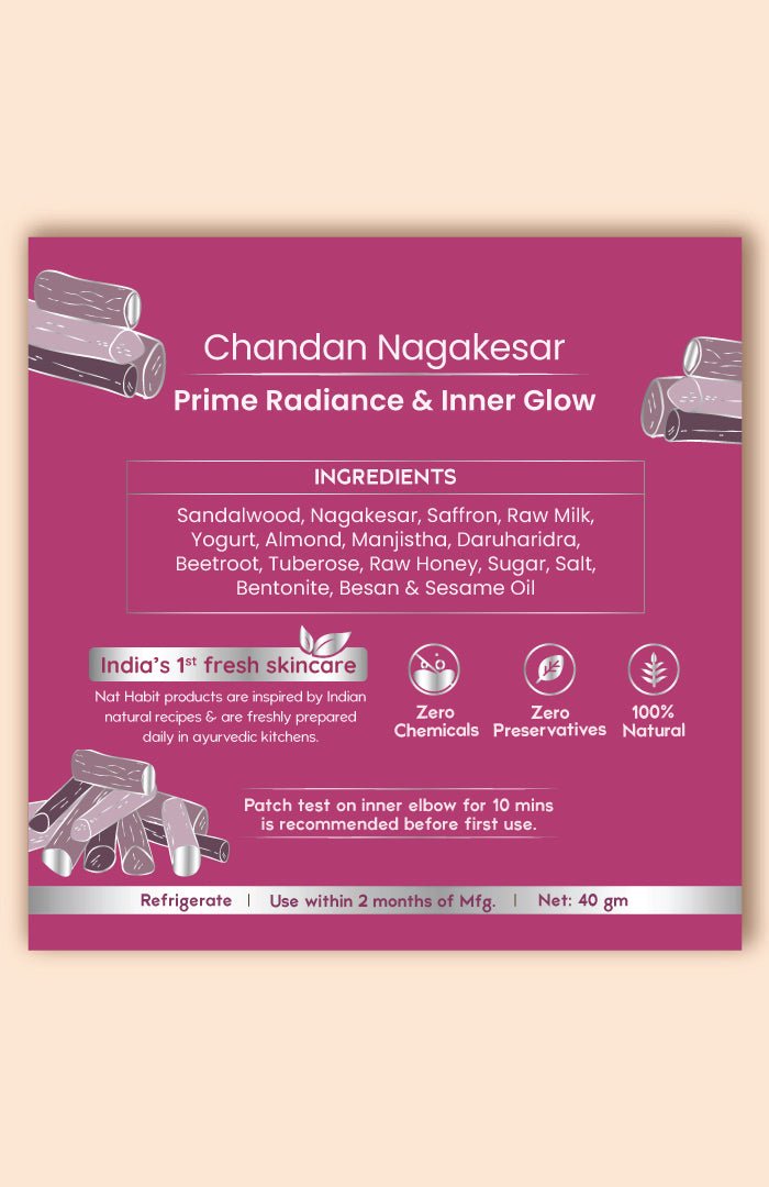 <strong>Fresh Chandan Nagakesar Lepa</strong> <br><i>Prime Radiance & Inner Glow</i> - Nat Habit