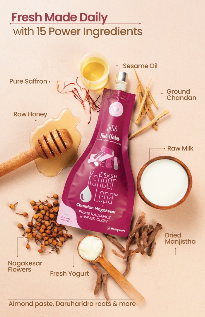 <strong>Fresh Chandan Nagakesar Lepa</strong> <br><i>Prime Radiance & Inner Glow</i> - Nat Habit