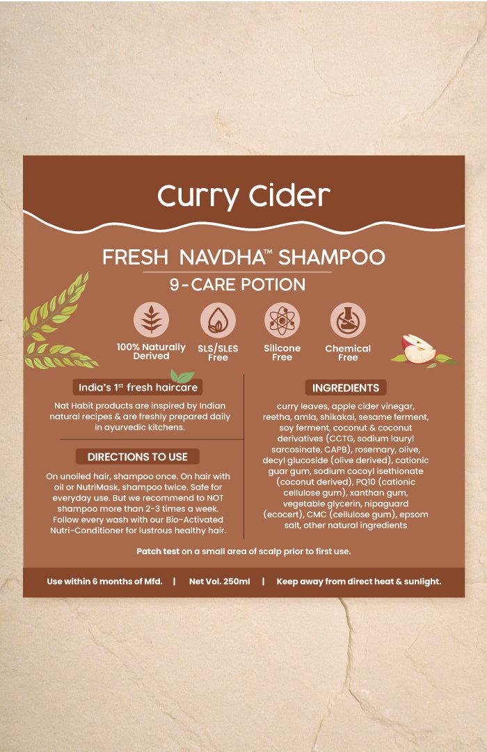 <strong>Fresh Curry Cider Navdha Shampoo</strong> <br><i></i> - Nat Habit