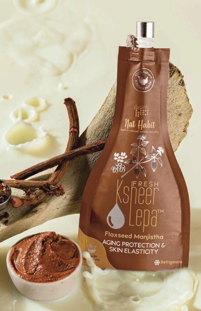 <strong>Fresh Flaxseed Manjistha Lepa</strong> <br><i>Aging Protection & Skin Elasticity</i> - Nat Habit