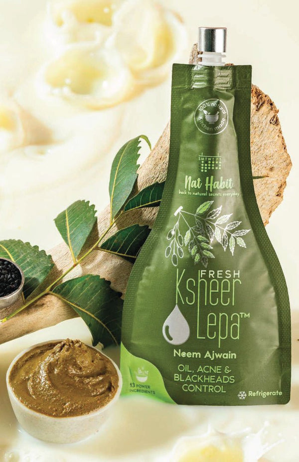 <strong>Fresh Neem Ajwain Lepa</strong> <br><i>Oil, Acne & Blackheads Control</i> - Nat Habit