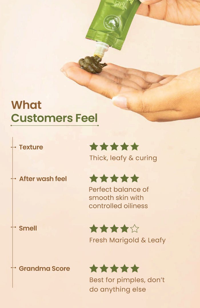 <strong>Fresh Neem Ajwain Lepa</strong> <br><i>Oil, Acne & Blackheads Control</i> - Nat Habit