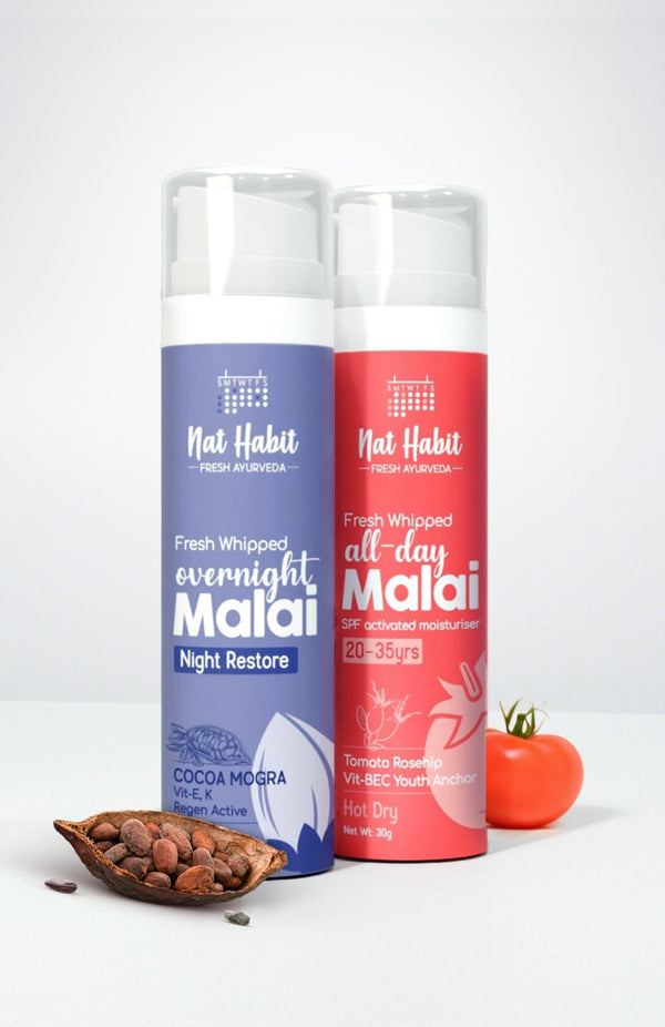 <strong>Hot & Dry for 20 - 35 Day & Night Combo (Face Malai)</i> - Nat Habit