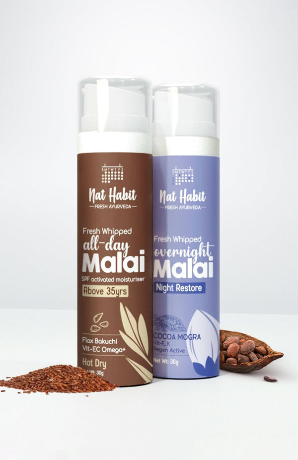 <strong>Hot & Dry for Above 35 Day & Night Combo (Face Malai)</i> - Nat Habit