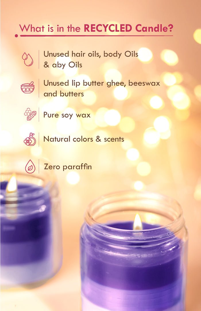 <strong>Lilac Charm Prosperity Candles</strong><br>Combo Pack<br><i>Paraffin - free, Recycled, Puja - pure</i></br> - Nat Habit