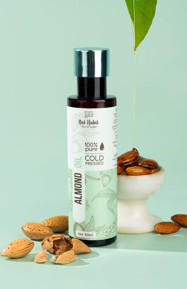 <strong>Pure Cold Pressed Almond <i>(Badam)</i> Oil</strong> - Nat Habit