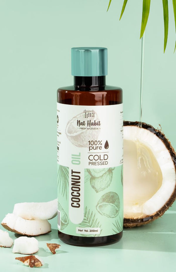 <strong>Pure Cold Pressed Coconut Oil 200ml</strong> - Nat Habit