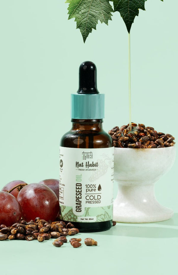 <strong>Pure Cold Pressed Grapeseed Oil 30ml</strong> - Nat Habit