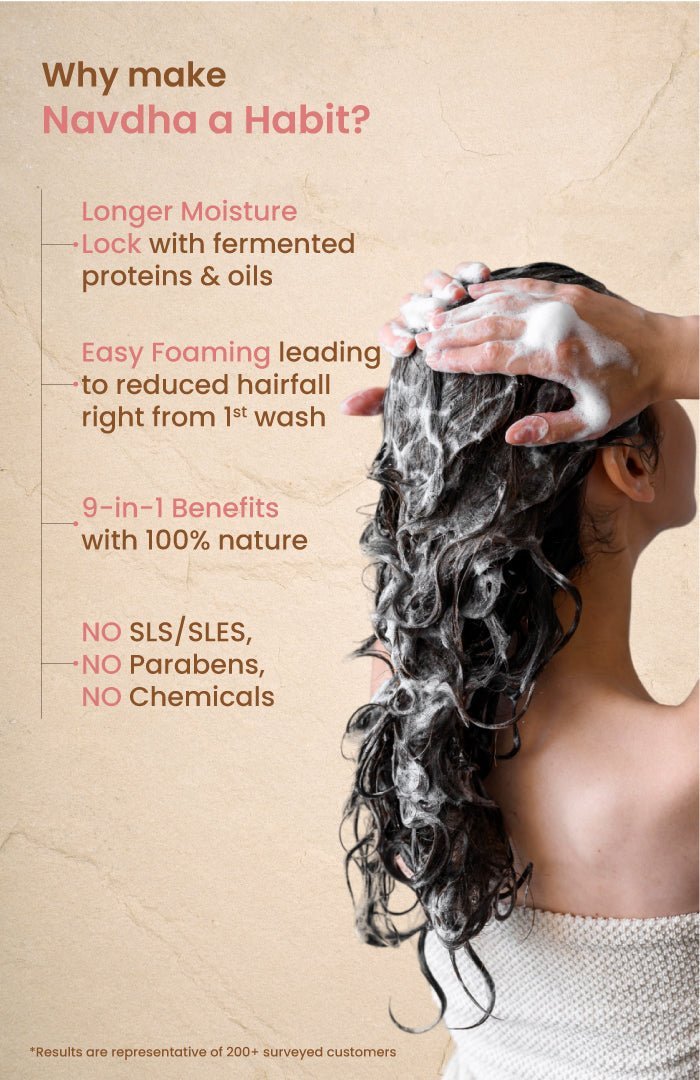 <strong>Sample - Fresh 5 - Oil Hibiscus Navdha Shampoo</strong> <br><i>For Long Thick Hair</i> - Nat Habit