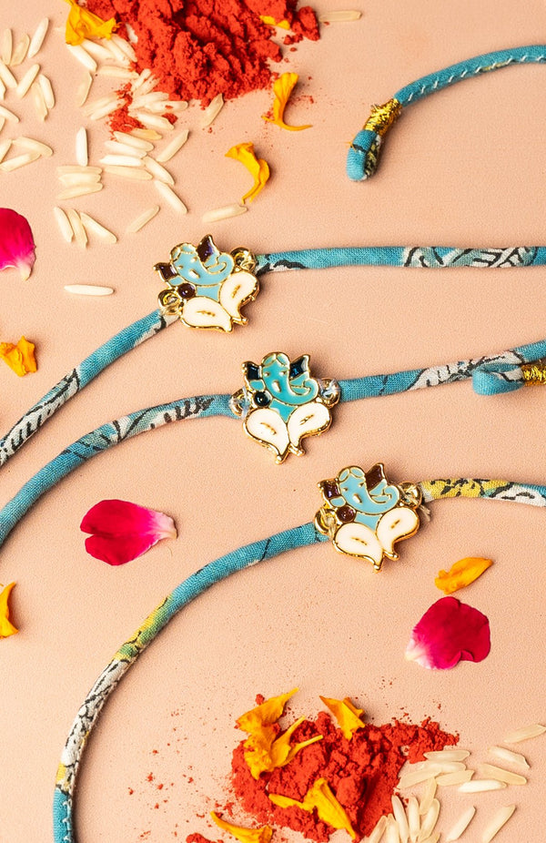 <strong>Sustainable Cloth Ganesh Rakhi</strong> <br><i>with Roli & Akshat</i> - Nat Habit