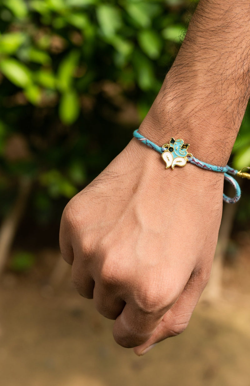 <strong>Sustainable Cloth Ganesh Rakhi</strong> <br><i>with Roli & Akshat</i> - Nat Habit