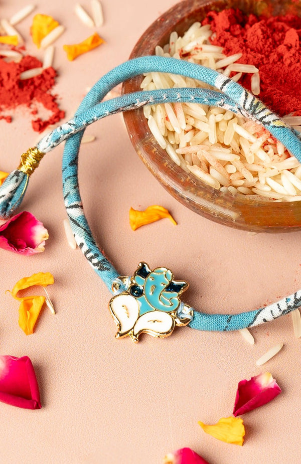 <strong>Sustainable Cloth Ganesh Rakhi</strong> <br><i>with Roli & Akshat</i> - Nat Habit