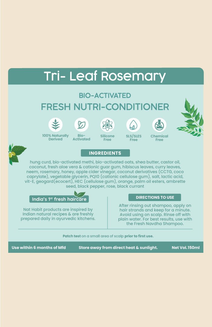 <strong>Tri - Leaf Rosemary Nutri - Conditioner</strong> <br><i> - Nat Habit