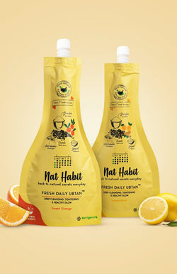 Sweet Orange Daily Ubtan + Lemon Burst Daily Ubtan - Nat Habit