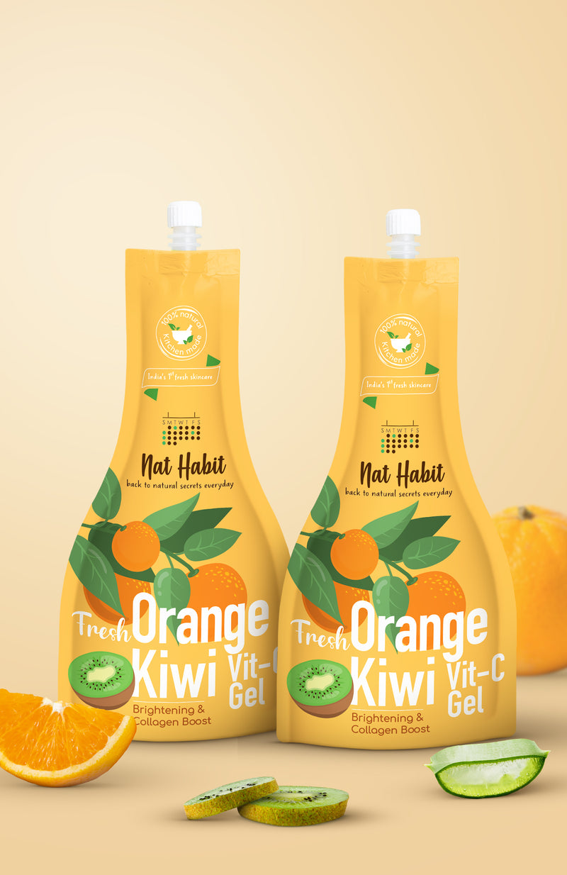 <strong>Fresh Orange Kiwi Vit-C Gel </strong><br><i>Brightening & Collagen Boost</i>