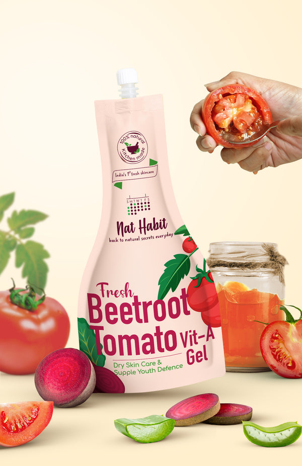 <strong>Fresh Beetroot Tomato Vit-A Gel </strong><br><i>Dry Skin Care & Supple Youth Defence</i>