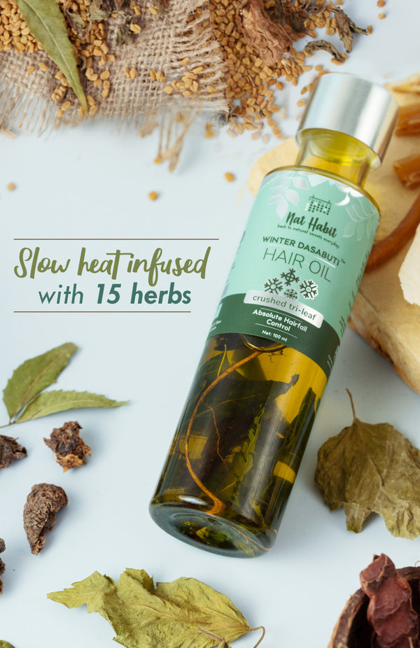 <strong>Crushed Tri-Leaf Rosemary Winter Hair Oil</strong> <br><i>Absolute Hairfall Control</i>