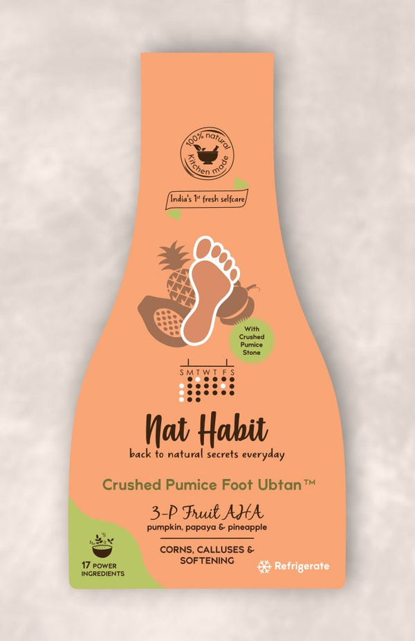 Buy 3P AHA Foot Scrub for Corns, Calluses & Softening- Nat Habit