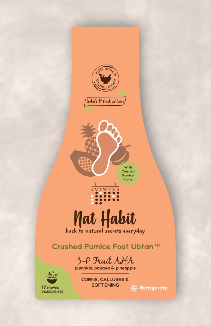 Buy 3P AHA Foot Scrub for Corns, Calluses & Softening- Nat Habit