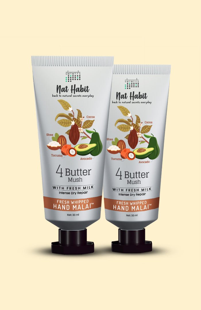 <strong>4 Butter Mush Hand Malai</strong> <br><i>Intense Dry Repair</i> - Nat Habit
