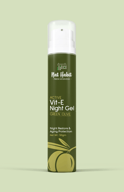 <strong>Active Olive Vit-E Night Gel </strong><br><i>Night Restore & Aging Protection</i> - Nat Habit
