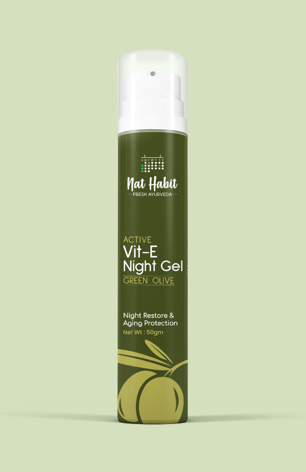 <strong>Active Olive Vit-E Night Gel </strong><br><i>Night Restore & Aging Protection</i> - Nat Habit