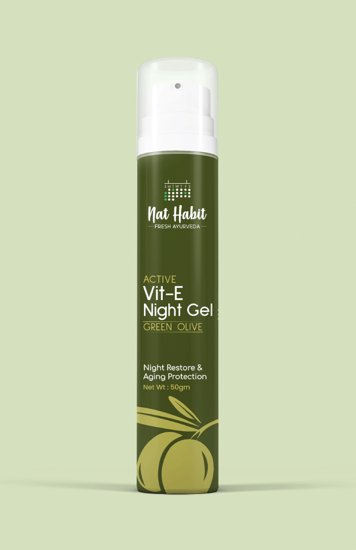 <strong>Active Olive Vit-E Night Gel </strong><br><i>Night Restore & Aging Protection</i> - Nat Habit