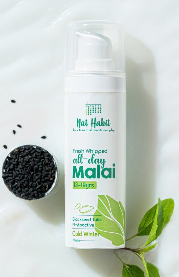 <strong>All-Day Malai - 13-19Yrs - 30g</strong><br><strong>Cold Winter</strong> <br><i>Blackseed Tulsi PhytoActive</i> - Nat Habit