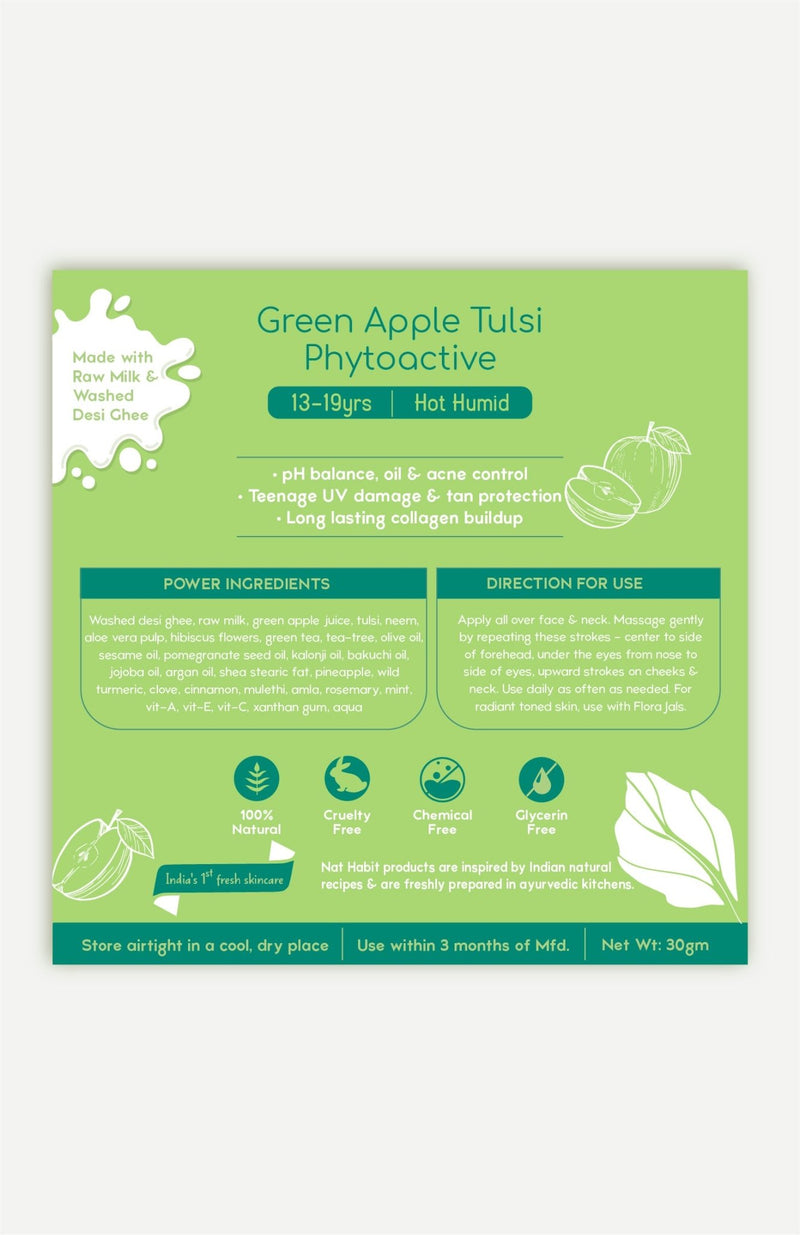 <strong>All-Day Malai - 13-19Yrs - 30g</strong><br><strong>Hot Humid Weather</strong> <br><i>GreenApple Tulsi PhytoActive</i> - Nat Habit