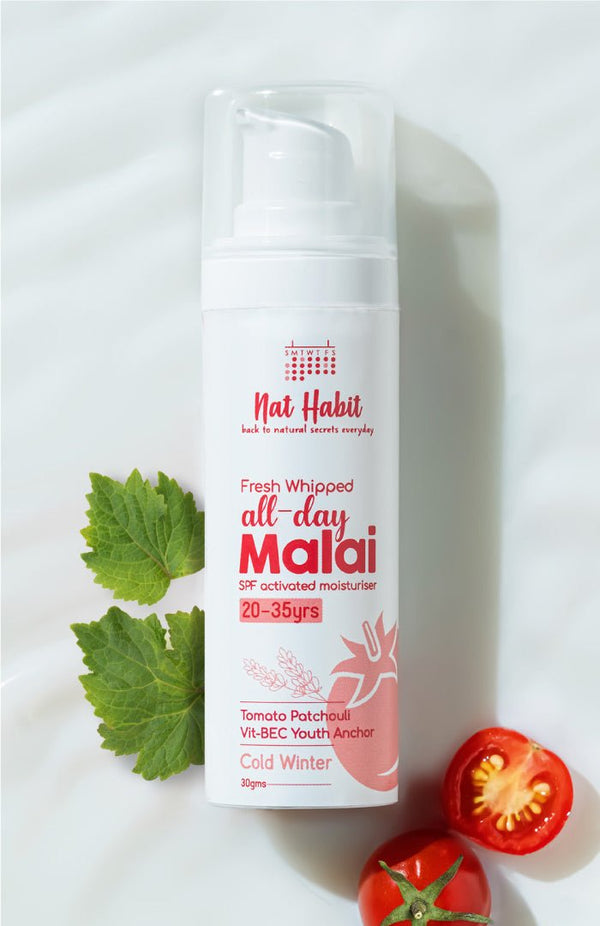<strong>All-Day Malai - 20-35Yrs - 30g</strong><br><strong>Cold Winter</strong> <br><i>Tomato Patchouli Vit-BEC Youth Anchor</i> - Nat Habit