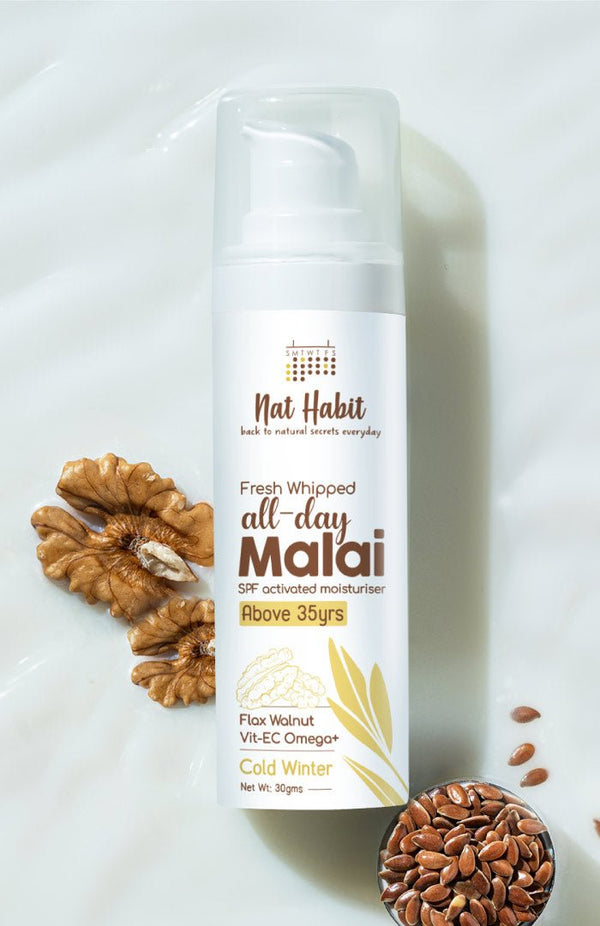 <strong>All-Day Malai - Above 35Yrs - 30g</strong><br><strong>Cold Winter</strong> <br><i>Flax Walnut Vit-EC Omega+</i> - Nat Habit