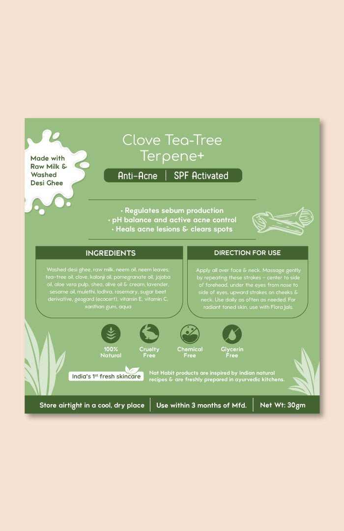 <strong>All-Day Malai - Anti-Acne - 30g</strong><br><i>Clove Tea-Tree Terpene+</i> - Nat Habit