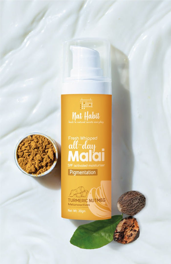 <strong>All-Day Malai - Pigmentation - 30g</strong><br><i>Turmeric Nutmeg Melanoactives</i> - Nat Habit