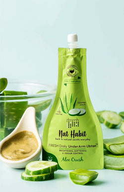 <strong>Aloe Crush UnderArm Ubtan</strong> <br><i>Brightening, Softening & Odour Control</i> - Nat Habit