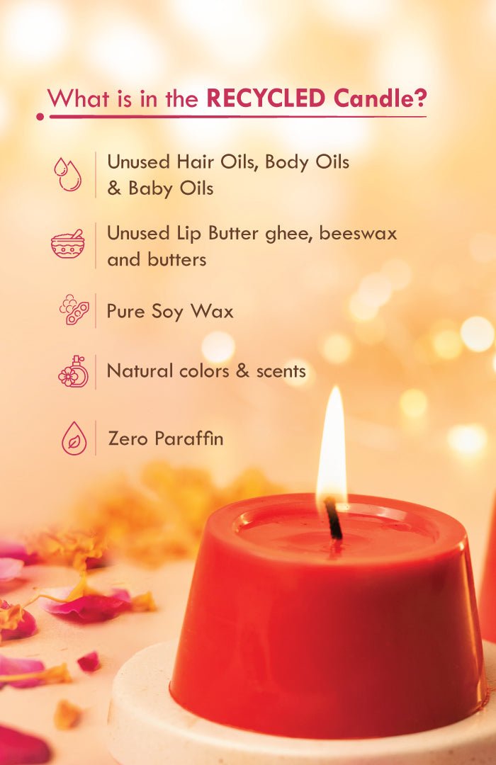 <strong>Apple Gleam Prosperity Candles</strong><br><i>Paraffin-free, Recycled, Puja-pure</i></br> - Nat Habit