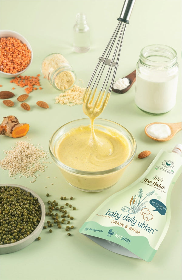 <strong>Baby Daily Ubtan - Grain & Gram - 80g</strong> <br><i>9mth - 2yr Old Baby Cleansing & Nutrition</i> - Nat Habit