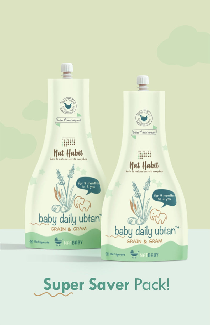 <strong>Baby Daily Ubtan - Grain & Gram - 80g</strong> <br><i>9mth - 2yr Old Baby Cleansing & Nutrition</i> - Nat Habit