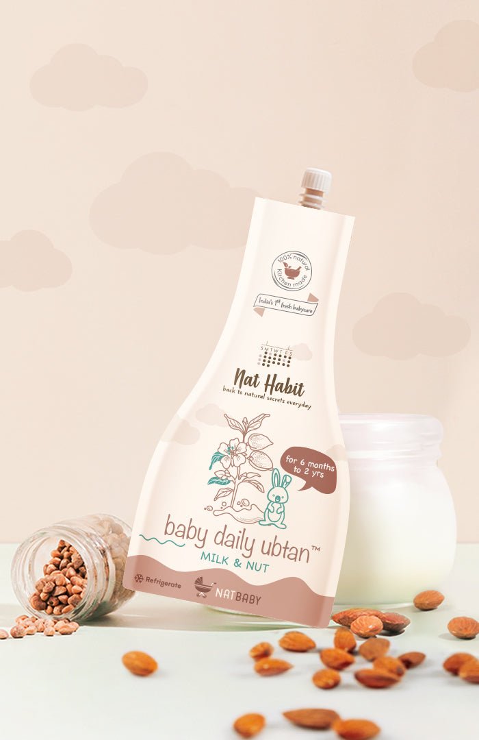 <strong>Baby Daily Ubtan - Milk & Nut - 80g</strong> <br><i>6mth - 2yr Old Baby Cleansing & Nutrition</i> - Nat Habit